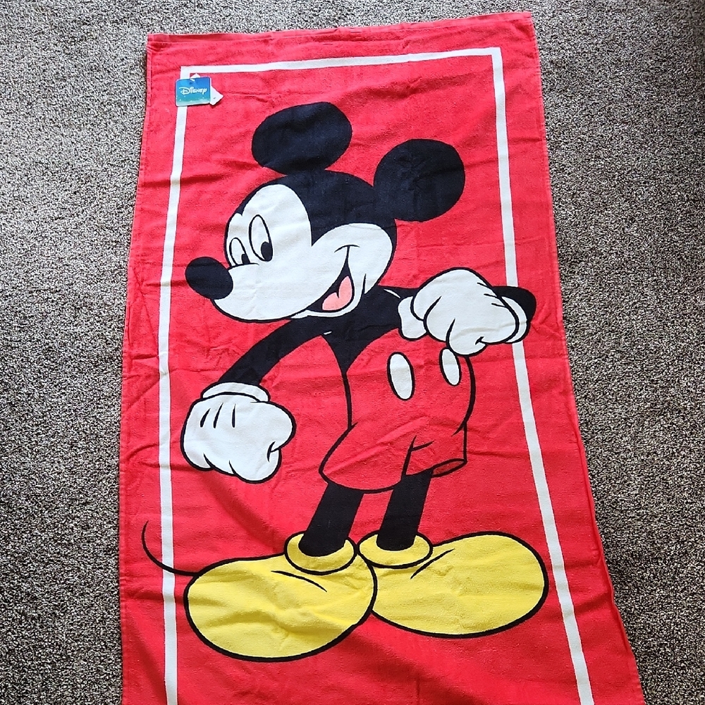 Disney Red and Yellow Mickey Mouse Towel